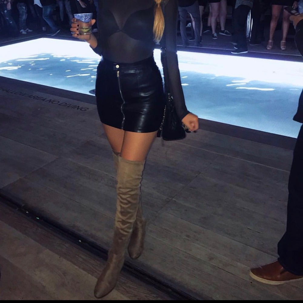 Tan Suede Thigh High Boots